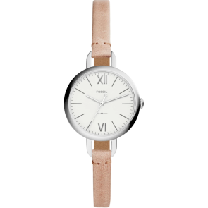 Horlogeband Fossil ES4361 Leder Beige 7mm